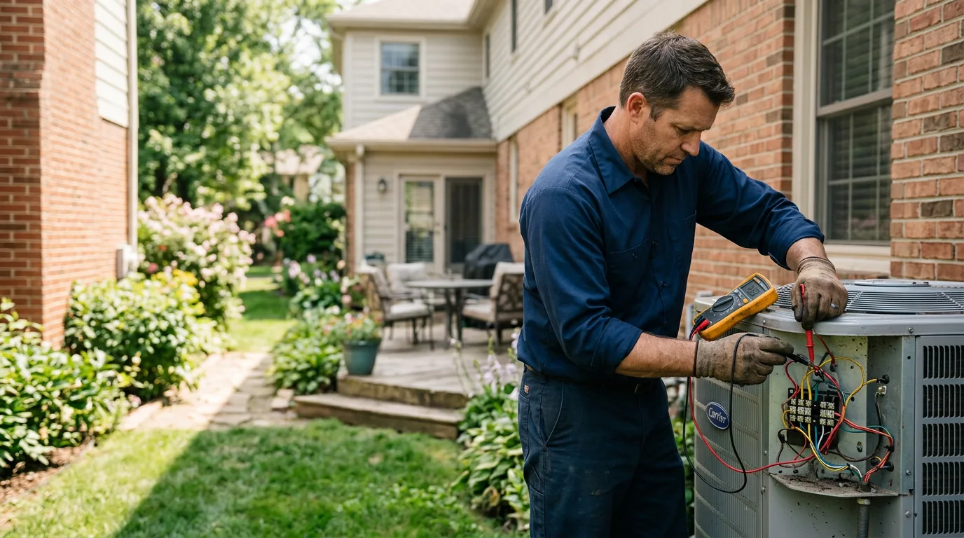 HVAC technician working near Deer Trail, CO